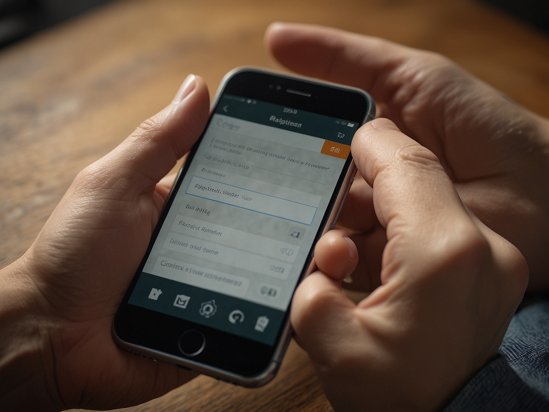 Modulo di registrazione su dispositivo mobile